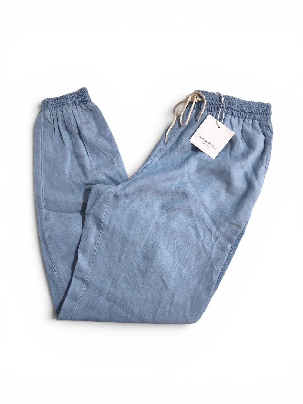 🆕️ BeachLunchLounge Lyocell Joggers Womens Size XS - Chambray Blue